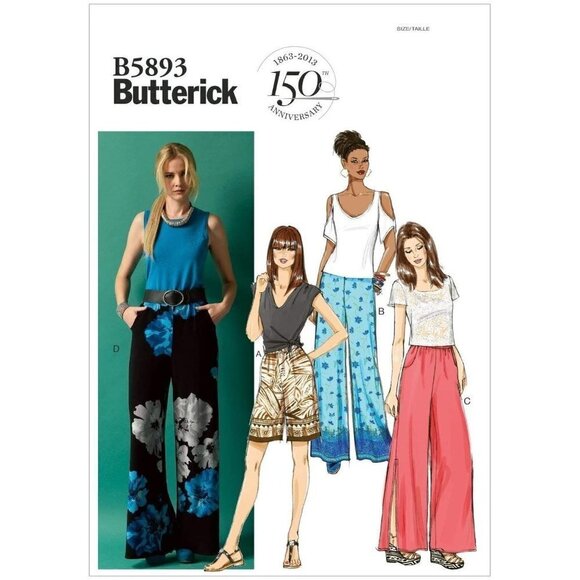 Butterick Sewing Pattern 5893 Misses Shorts Pants Size L-XXL - Picture 1 of 3